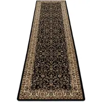 Rugsx Matta, Löpare ROYAL ADR design 1745 svart - for the corridor & hallway 60x200 cm
