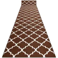 Rugsx Löpare anti-halk TRELLIS brun 100 cm 30351 100x260 cm