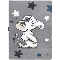 Rugsx Matta PETIT ELEPHANT STARS grå 120x170 cm