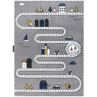 Rugsx Matta PETIT STREET STREETS grå 240x330 cm