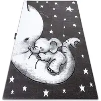 Rugsx Matta PETIT TRUMPET elefant stjärnor grå 160x220 cm