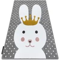 Rugsx Matta PETIT BUNNY Hare grå 140x190 cm