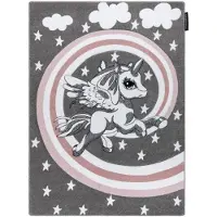 Rugsx Matta PETIT PONY grå 140x190 cm