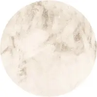 NATURL. Rund fluffig matta | Comfy Supreme gräddvit hos Volero | Ø 200 cm | Polyester | Enfärgad | Rund | Hög lugg