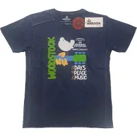 Ginza.se Woodstock: Unisex T-Shirt/Poster (Navy Blue) (Wash Collection) (Small)