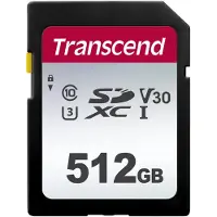 Transcend Sdxc 300s 512gb Class 10 Uhs-i U3 V30 Minneskort