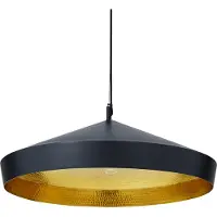 Tom Dixon Design pendellampa Beat Flat, dimbar, Svart, Vardagsrum / matsal, Mässing, Design, Pendellampa