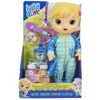 Hasbro Baby Alive Mix My Medicine Docka, Kattpyjamas, Dricker och Kissar, Läkartillbehör, Blond Hårlek för Barn 3+