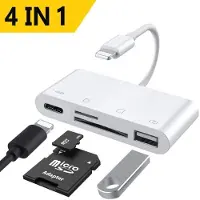 24hShop Lightning till Minneskortläsare + USB & Lightning