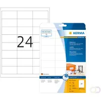 Herma Etiketter Inkjet A4 | 66 x 33,8mm | 4820 | vit | 600st