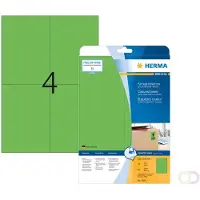 Herma Avtagbara etiketter A4 | 105 x 148mm | 4564 | grön | 80st