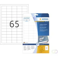 Herma Special - Papper - matt - borttagbar självhäftning - vit - 38.1 x 21.2 mm 1625 etikett (er) (25 ark x 65) etiketter