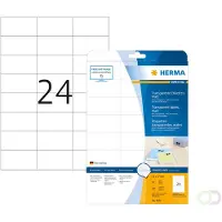 Herma 4685 Folieetiketter 70 x 37 mm Polyesterfilm Transparent 600 st Permanent Laser, färg, Laser, Färgkopiator, Kopiator, Färglaserskrivare