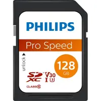 Philips Sdxc 128gb Class 10 Uhs-i U3 V30 A1 Minneskort