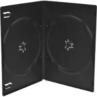 MediaRange BOX14-7-100, Slimline-fodral, 2 diskar, Svart, Plast, 136 mm, 7 mm