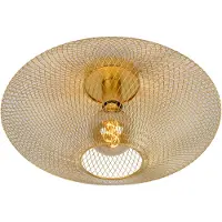 Lucide Taklampa Mesh, dimbar, Mässing / guld, Vardagsrum / matsal, Metall, Vintage, Taklampa