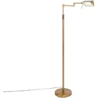 QAZQA Design golvlampa brons inkl LED med touch-dimmer - Notia