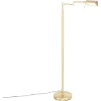 QAZQA Golvlampa mässing inkl LED med touch-dimmer - Notia