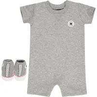 Converse Set - Sommardräkt/Strumpor - Gråmelerad - - 9 mån - Sommardräkt