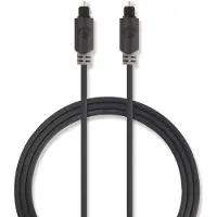Nedis Optisk ljudkabel | TosLink Hane | TosLink Hane | 2.00 m | Rund | PVC | Antracit | Låda