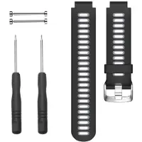 24hShop Silikonarmband Garmin Forerunner 735XT – svart/grå
