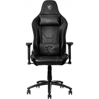 MSI MAG CH130 I REPELTEK - Stol - ergonomisk - högsvart - armstöd - T-formad - lutning - stål, REPELTEK-tyg, högdensitetsskum - grå