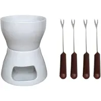 24hShop Chokladfondue-set med 4 gafflar / Fondueset för choklad och dessert