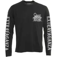 Ginza.se Queen: Unisex Long Sleeve T-Shirt/Extravaganza (Black) (Sleeve Print) (Small)