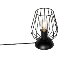 QAZQA Modern bordslampa svart tråd - Palica