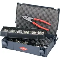 Knipex 97 90 05 Crimptång Ändhylsor 0.25 till 16 mm² Inkl. TANOS MINI-systainer, Inkl. ändhylsa sortiment