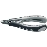 Knipex 79 22 125 ESD, Avbitartång, 1 cm, 6,5 mm, Stål, Svart, Grå, 125 mm