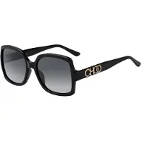 Jimmy Choo Square Womens Svart Mörkgrå Gradient Solglasögon