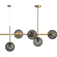 Dyberg Larsen Taklampa , Como, dimbara, Guld / mässing, Vardagsrum, Glas