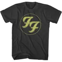 Ginza.se Foo Fighters: Unisex T-Shirt/Gold FF Logo (Charcoal Grey) (X-Large)