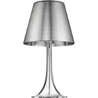 Flos Design bordslampa MISS K, dimbar, Förkromad / silver, Vardagsrum / matsal, Syntetmaterial, Design, Bordslampa