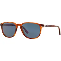 Persol Rektangel Herr Terra Di Siena Ljusblåa Solglasögon