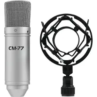 Omnitronic Studiomikrofon MIC CM-77 Sändare signal:Sladd inkl. spindel, inkl. klammer