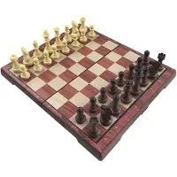 24.Se Schack Set - Svart/Vita Pjäser 31,5x27,2cm