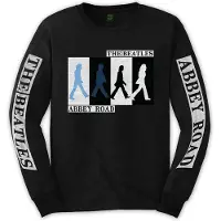 Ginza.se The Beatles: Unisex Long Sleeve T-Shirt/Abbey Road Colours Crossing (Black) (Sleeve Print) (X-Large)