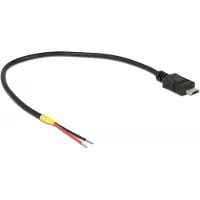 DeLOCK USB-kabel USB 2.0 USB-Micro-B-kontakt, öppna kabeländar 0.20 m Svart 85541