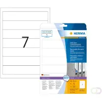 Herma Pärmetiketter avtagbara A4 | 38 x 192mm | 10155 | vit | 175st