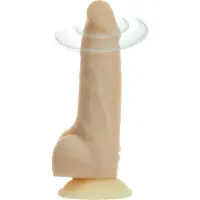 Addiction Naked Rotating 7 - roterande vibrator (18 cm) - naturfärg
