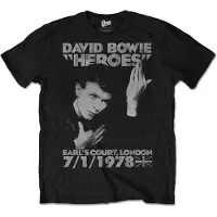 Ginza.se David Bowie: Unisex T-Shirt/Heroes Earls Court (Black) (X-Large)