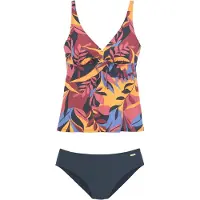 Sunseeker Tankini marinblå / orange / hallon