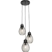 QAZQA Design Hänglampa Svart 3-ljus - Raga