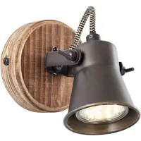 Brilliant Vägglampa Seed i trä, 82210/46 – svart