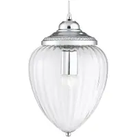 Searchlight Glas pendellampa Pendants, dimbar, Förkromad / silver, Vardagsrum / matsal, Metall, Pendellampa