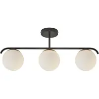 Nordlux Taklampa Grant, dimbar, Svart, Vardagsrum / matsal, Glas, Taklampa