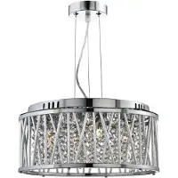 Searchlight Hänglampa Elise, dimbar, Förkromad / silver, Vardagsrum / matsal, Metall, Modern, Pendellampa