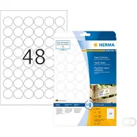 Herma 10915 Självhäftande etiketter Ø 30 mm Papper Vit 1200 st Permanent Bläckstråleskrivare, Laser, Laser, färg, Kopiator, Färgkopiator, Färglaserskrivare